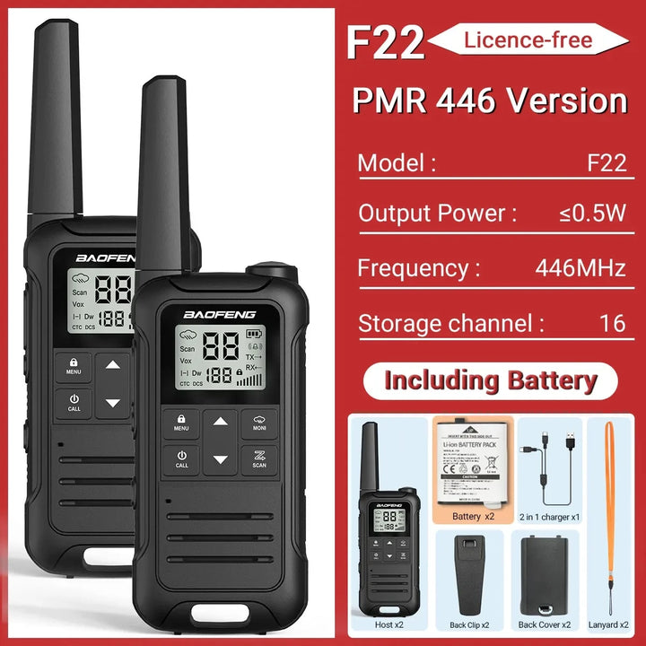 VegaComm 5KM Walkie Talkie Set