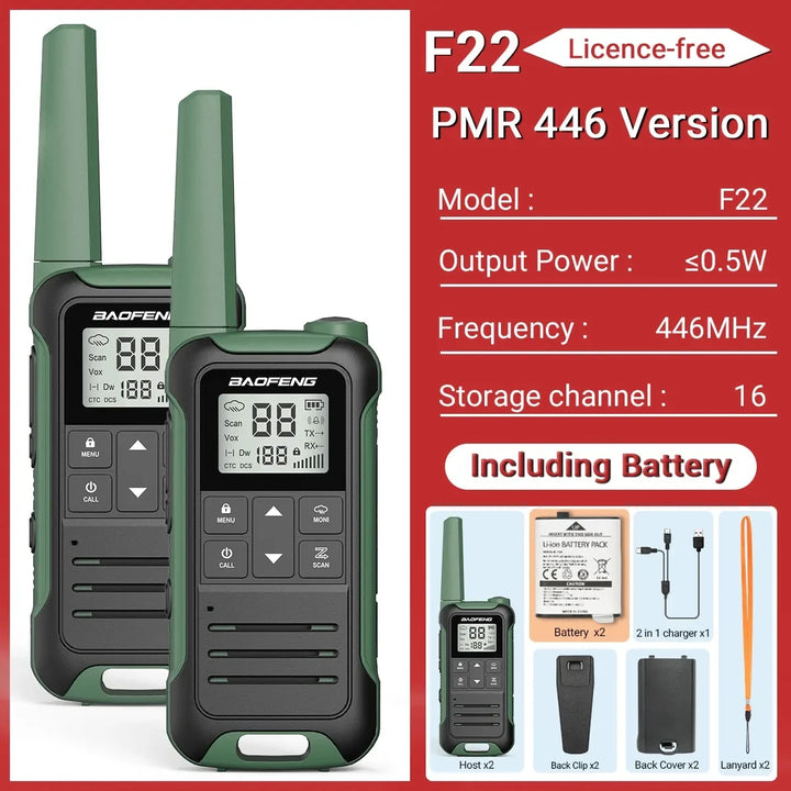 VegaComm 5KM Walkie Talkie Set
